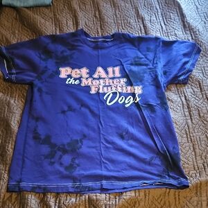 Purple Tiediy Shirt With Dog Logo